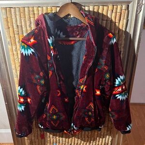 Colorful Patterned Hooded Jacket
